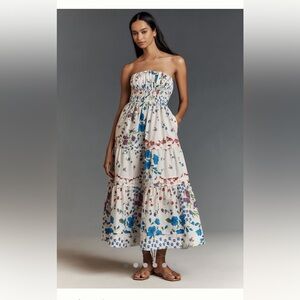 NWT Anthropologie Strapless Somerset Maxi Dress
